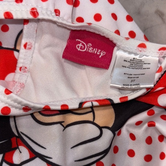 Disney Red Polka Dot Minnie Mouse Swimsuit Set - Picture 3 of 5